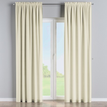 Zasłona na kanale z grzywką 1 szt. 130x245 kremowy