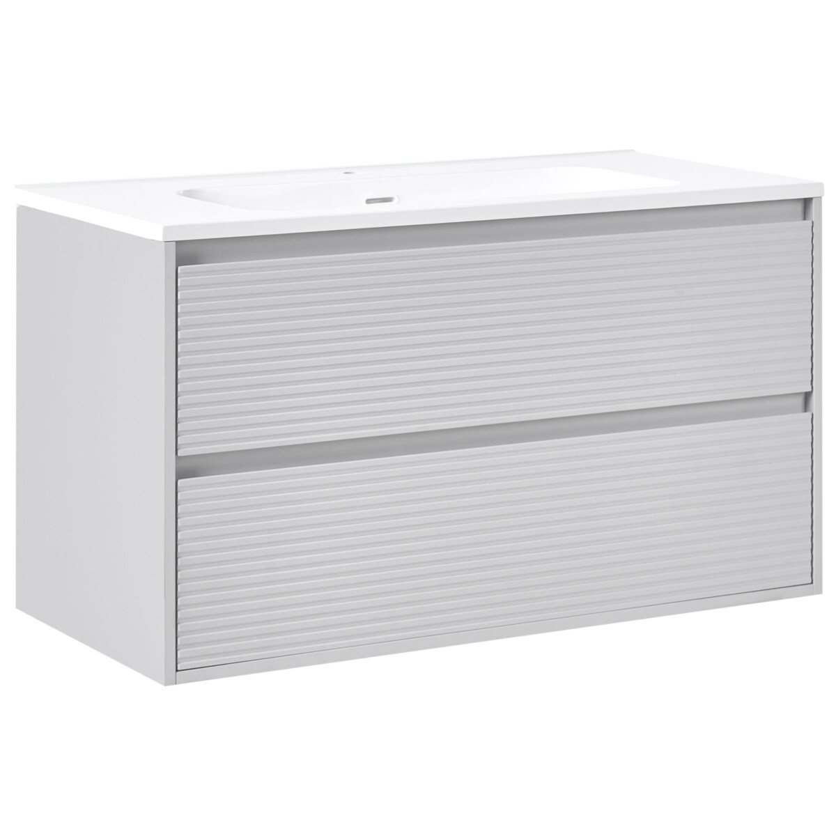 Szafka łazienkowa wisząca z umywalką BAHIA 100 cm Szary