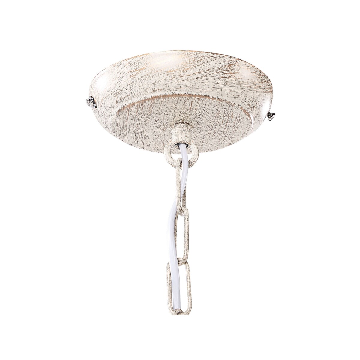 Żyrandol metalowy złamana biel BRITHON