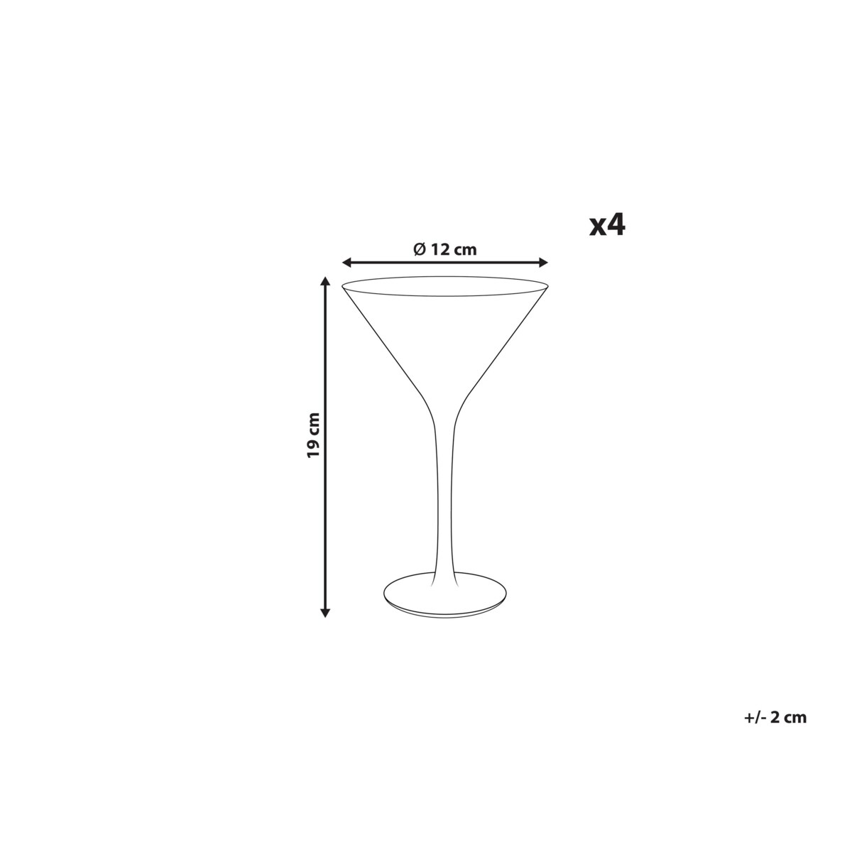 Kieliszki do martini MORGANITE