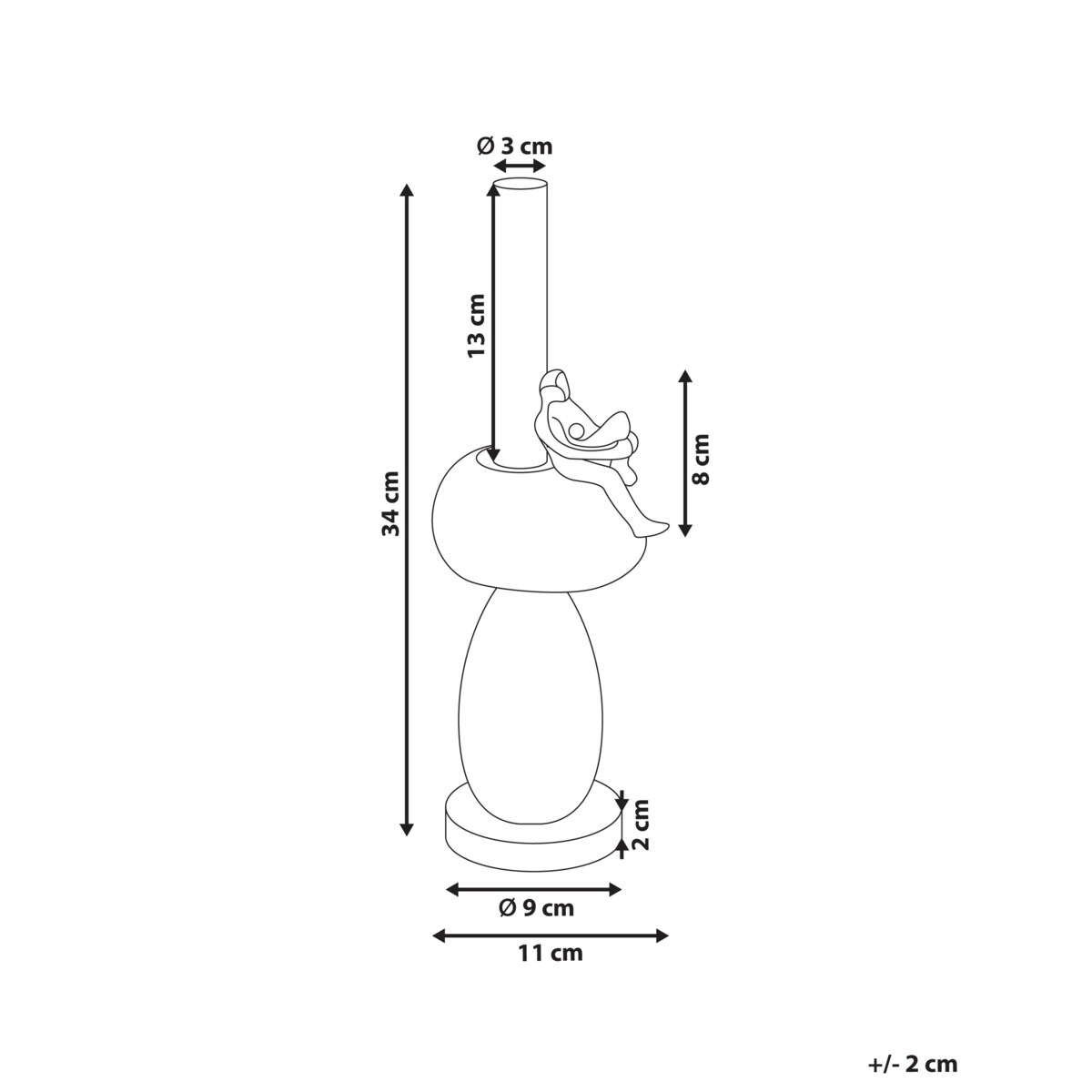 Świecznik BARICE Marmur 34 cm Kolorowy
