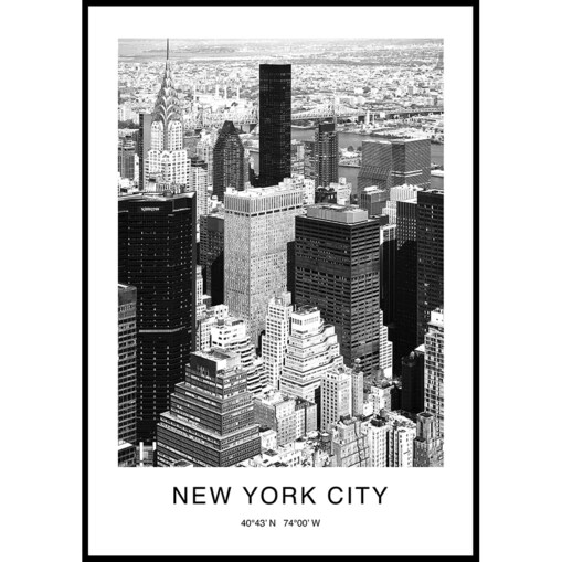 plakat new york city - nowy jork 50x70 cm