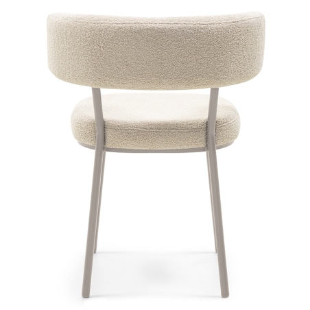 Krzesło IGUNIA-III 75x58x57 cm jasnobeżowe/szarobeżowe nóżki