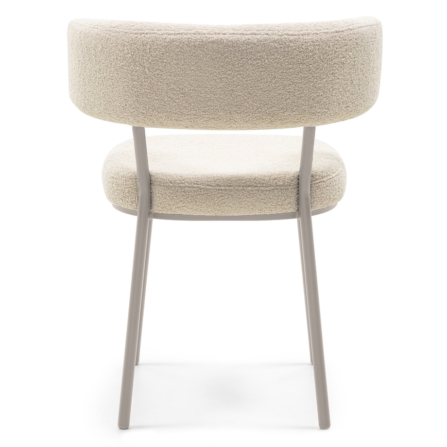 Krzesło IGUNIA-III 75x58x57 cm jasnobeżowe/szarobeżowe nóżki