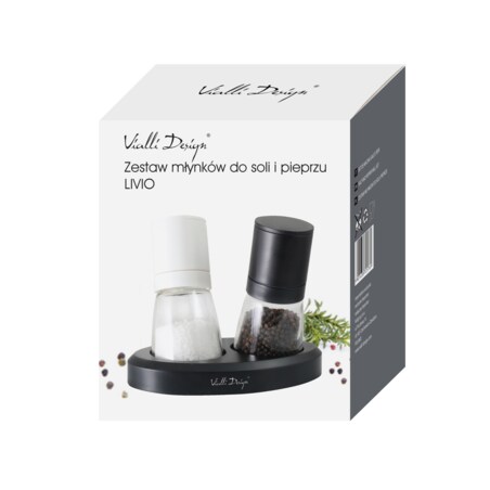 Zestaw młynków do soli i pieprzu Livio 25769