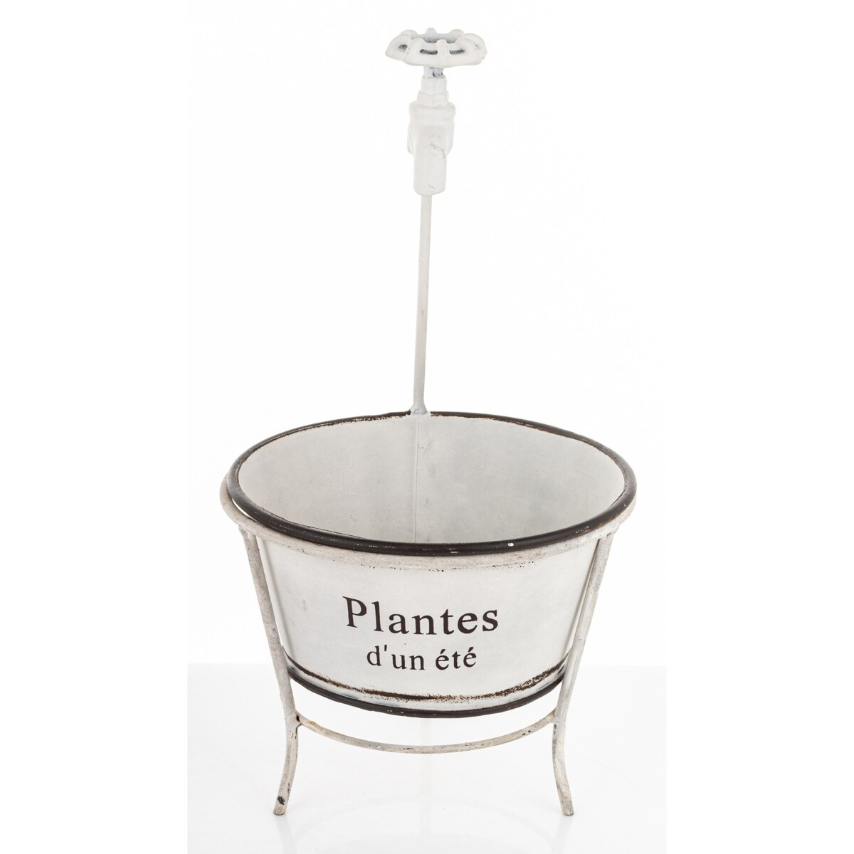 Kwietnik metalowy 41x22x22 cm MISKA-2 z kranikiem