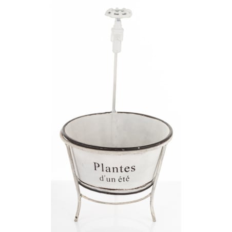 Kwietnik metalowy 41x22x22 cm MISKA-2 z kranikiem