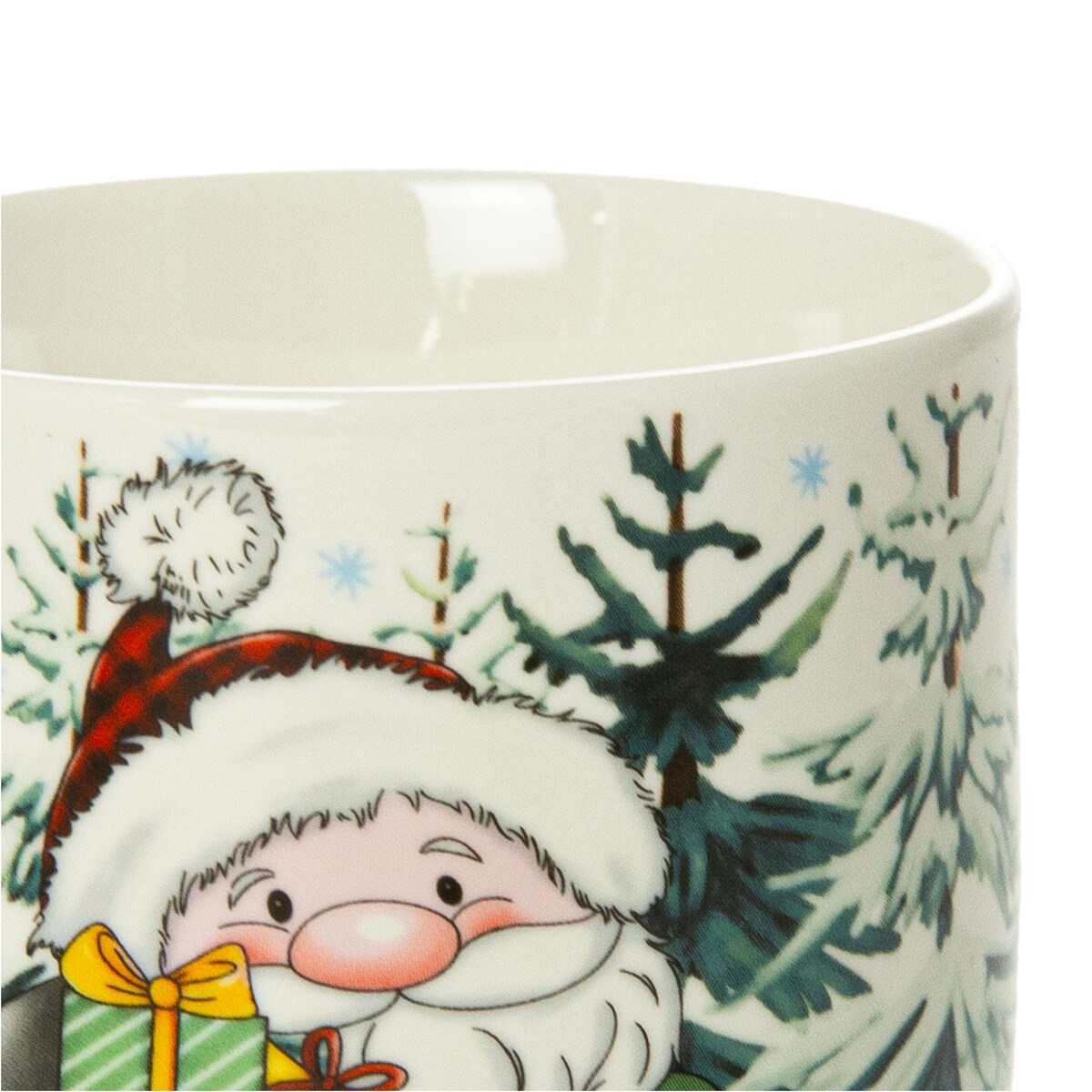 Kubek Świąteczny Ceramiczny Na Prezent 370 Ml Boże Narodzenie Mikołaj