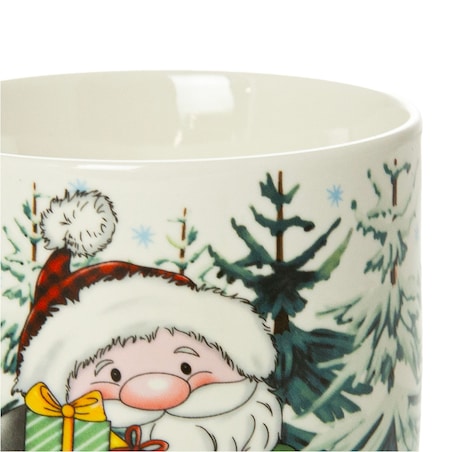 Kubek Świąteczny Ceramiczny Na Prezent 370 Ml Boże Narodzenie Mikołaj