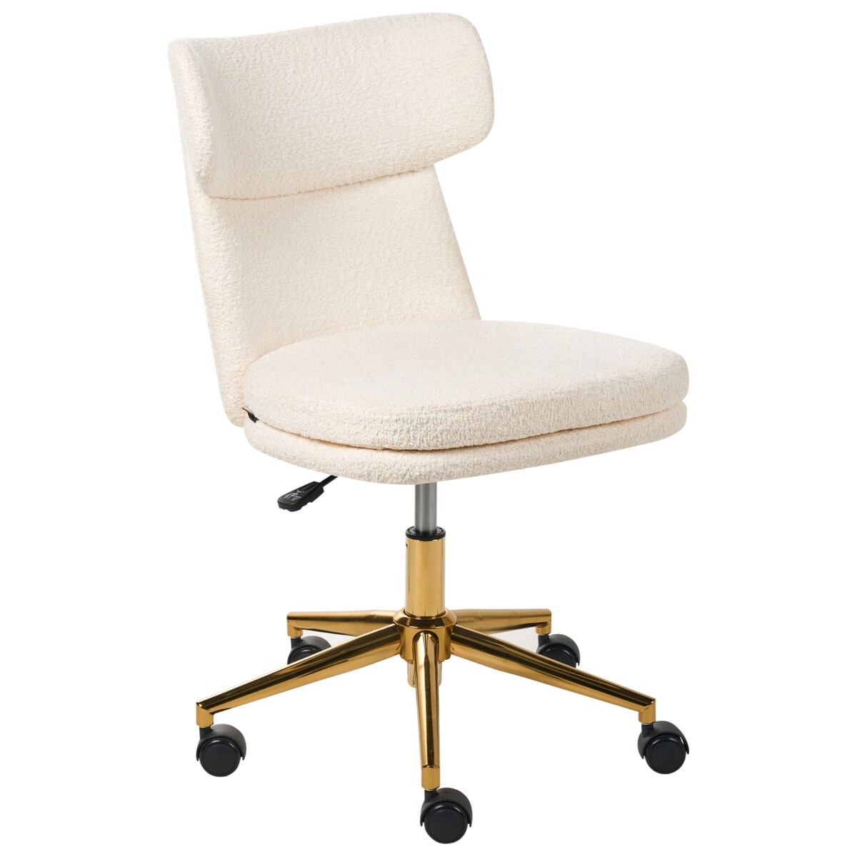 Krzesło obrotowe GRANBY Boucle Złamana biel