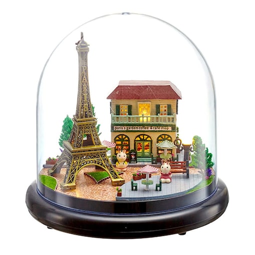 Miniaturowy domek DIY - Kawa pod wieżą Eiffla