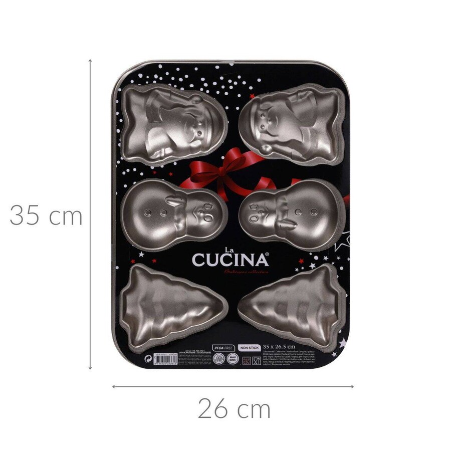 Foremki świąteczne do pieczenia ciastek, non-stick, metalowa blacha, 35 x 26 cm