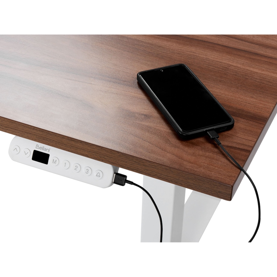 Biurko regulowane Elektryczny 120 x 72 cm Jasnoszary DESTINES Różne rozmiary