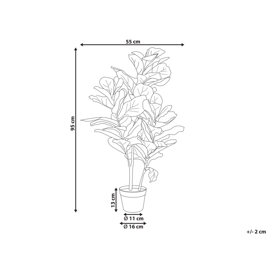 Sztuczna roślina doniczkowa 95 cm FICUS LYRATA