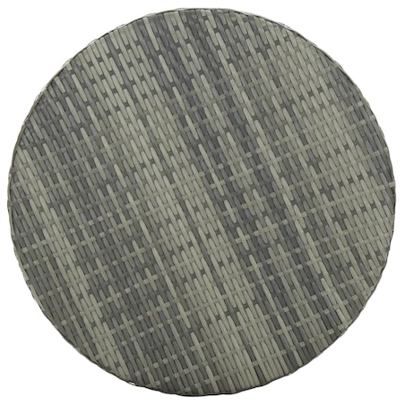 vidaXL Stolik ogrodowy, szary, 60,5x106 cm, polirattan