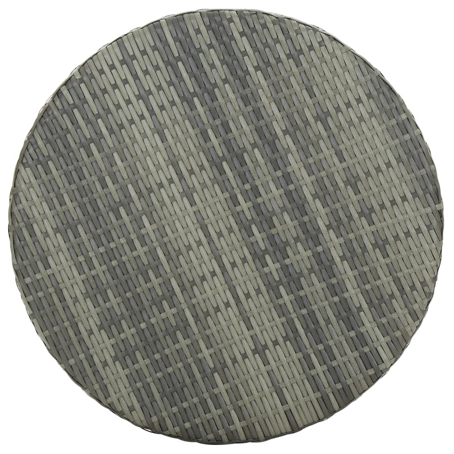 vidaXL Stolik ogrodowy, szary, 60,5x106 cm, polirattan