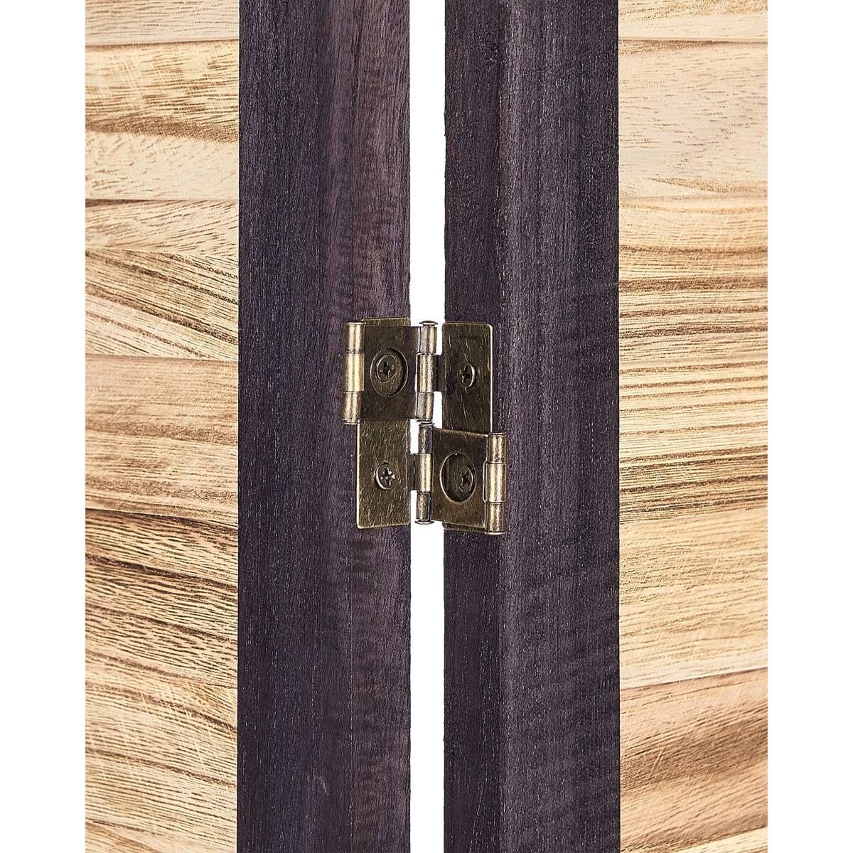 4-panelowy składany parawan pokojowy drewniany 170 x 164 cm jasne drewno BRENNERBAD