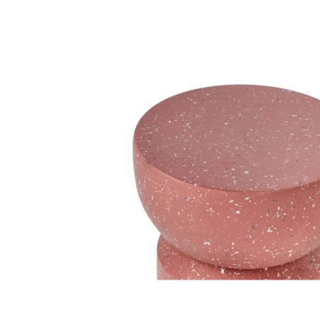 Stolik pomocniczy czerwony z efektem lastryko FALIRO