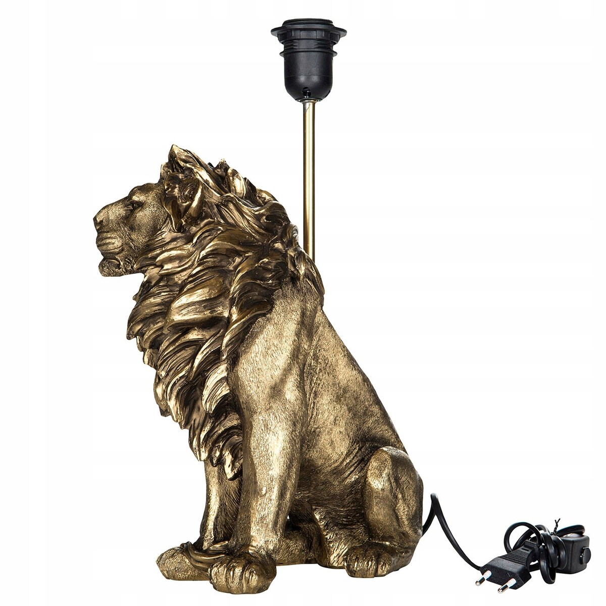 LAMPA stołowa stojąca LEW złota retro glamour dekoracja do salonu prezent