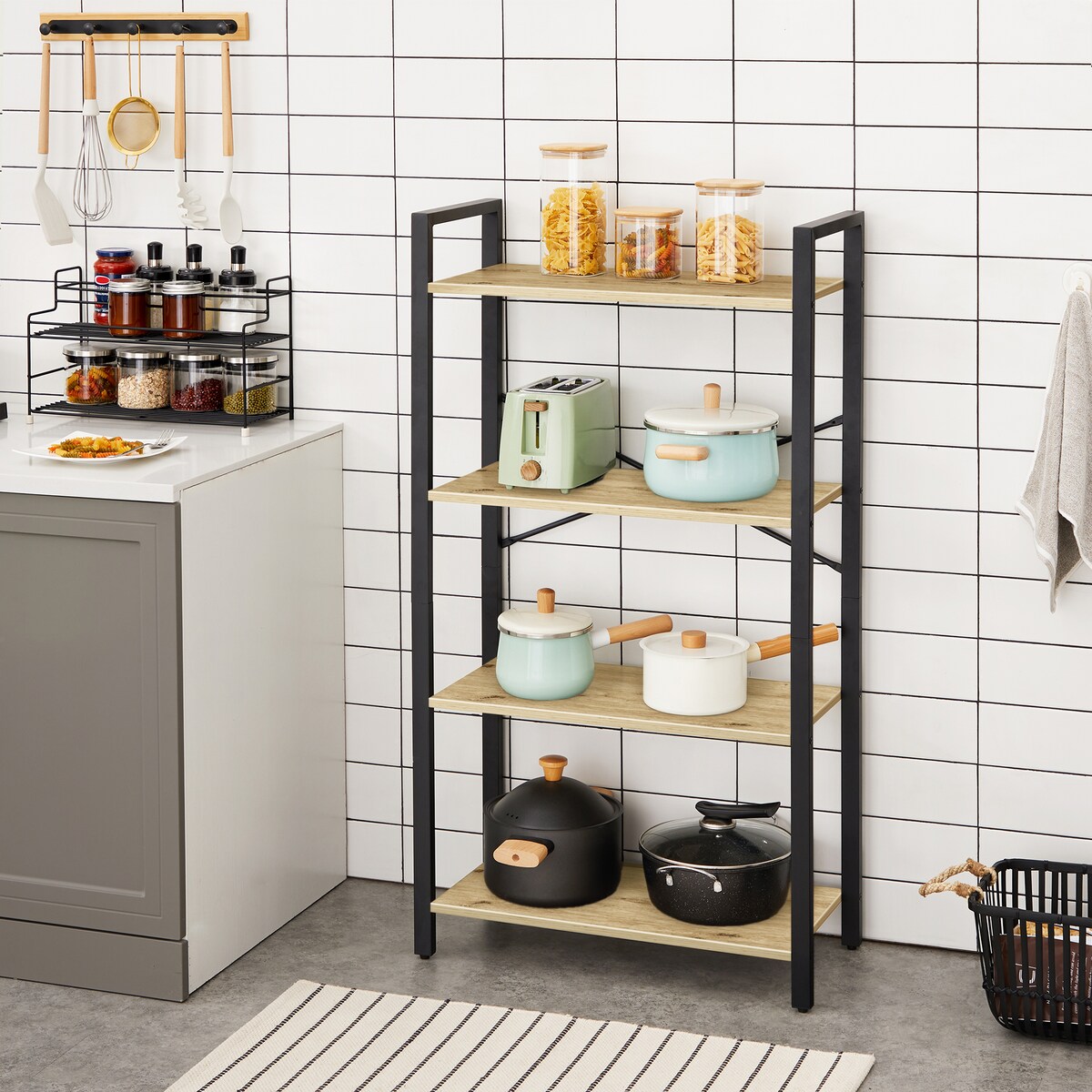 Regał drabinkowy Artisan, organizacyjny na książki, nowoczesny design