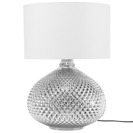 Lampa stołowa MADON Szkło Srebrny