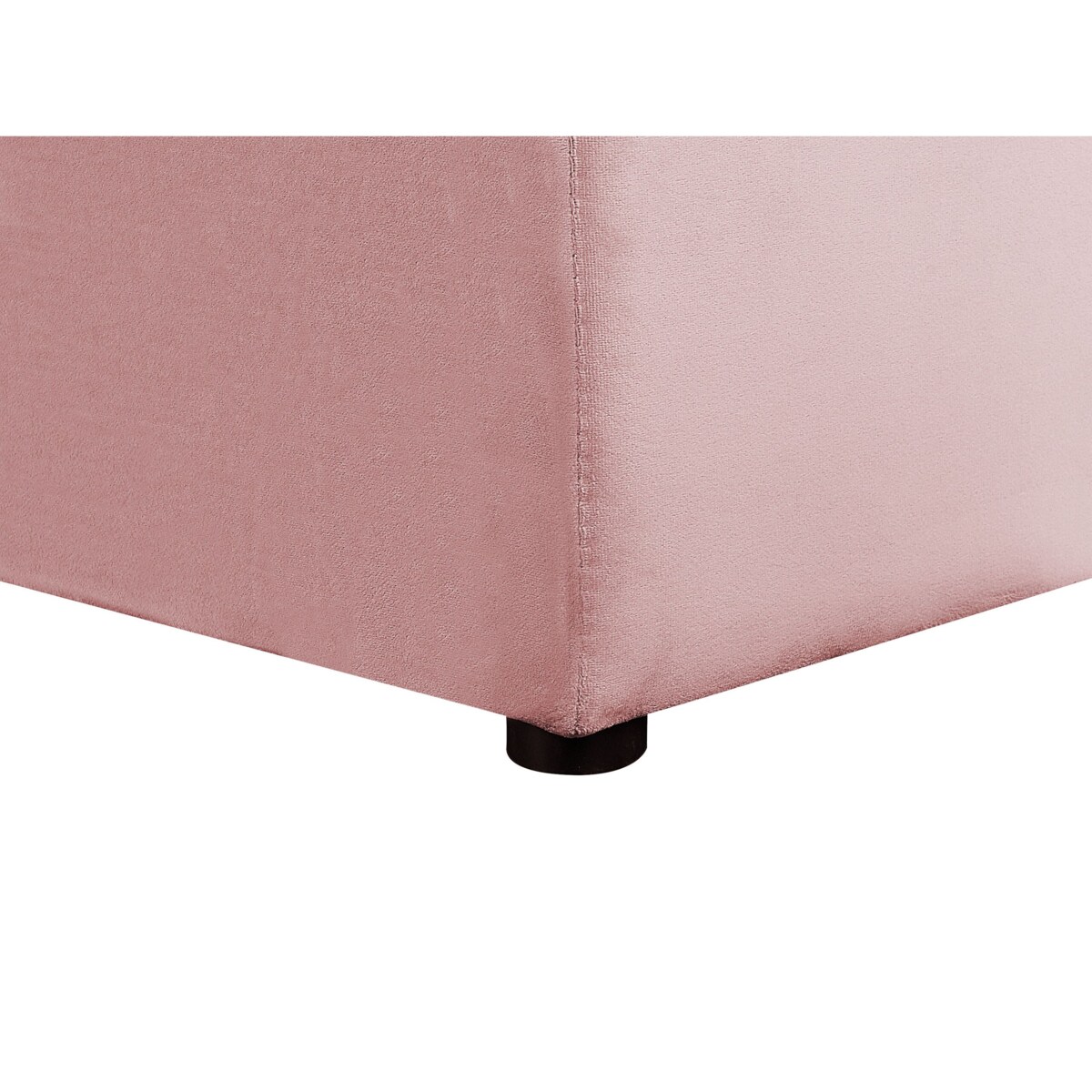 Łóżko welurowe z ławką 140 x 200 cm różowe NOYERS