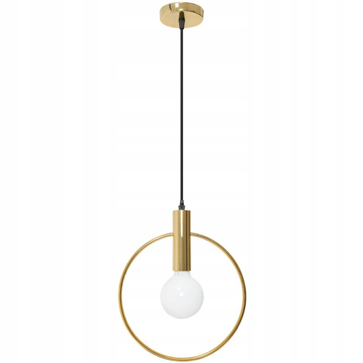 Lampa Sufitowa Złote Metalowe Koło Loft