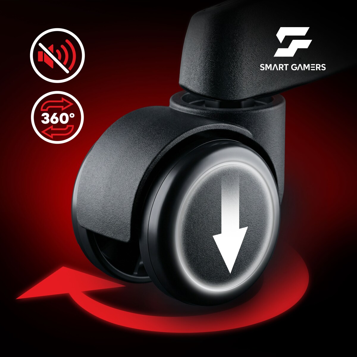 Fotel gamingowy obrotowy dla gracza podnóżek Sofotel Specter czarno-czerwony