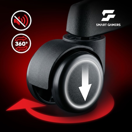 Fotel gamingowy obrotowy dla gracza podnóżek Sofotel Specter czarno-czerwony