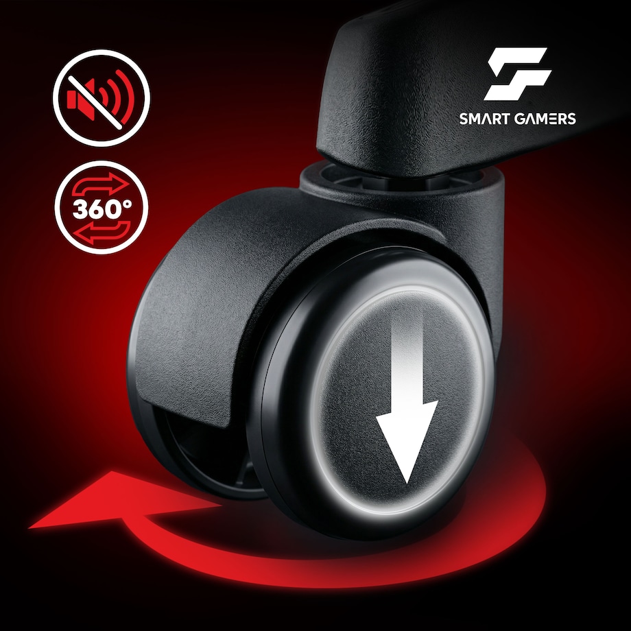 Fotel gamingowy obrotowy dla gracza podnóżek Sofotel Specter czarno-czerwony