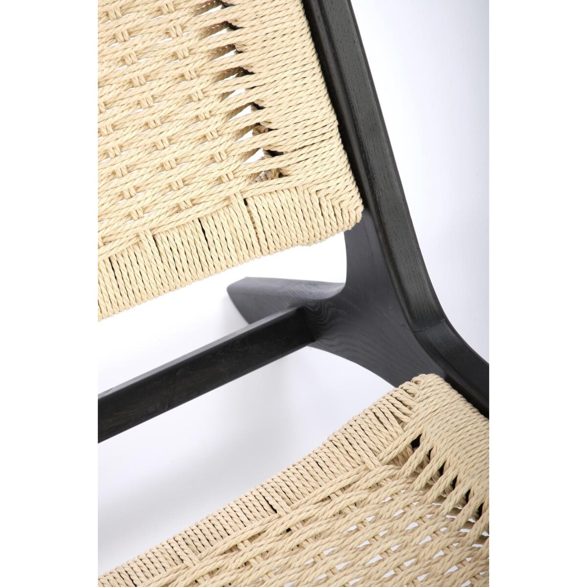 FOTEL RATTANOWY Datura naturalny czarne DREWNIANE NOGI