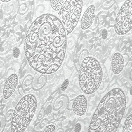 Bieżnik wielkanocny Srebrne Pisanki - 40x220 cm - srebrny
