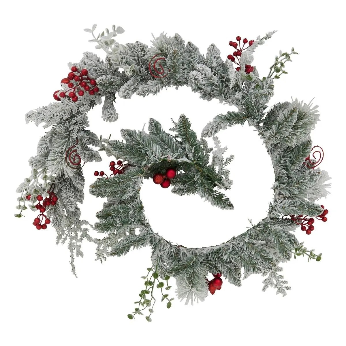 Girlanda świąteczna, szroniona 180 cm