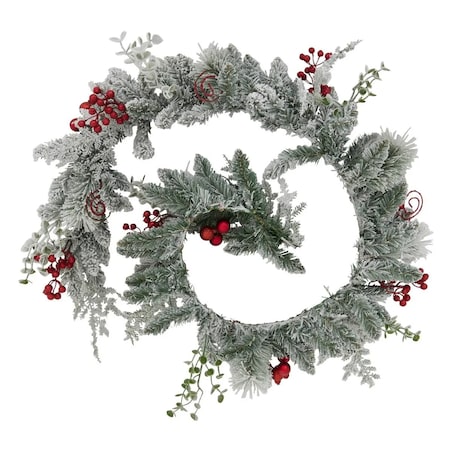 Girlanda świąteczna, szroniona 180 cm