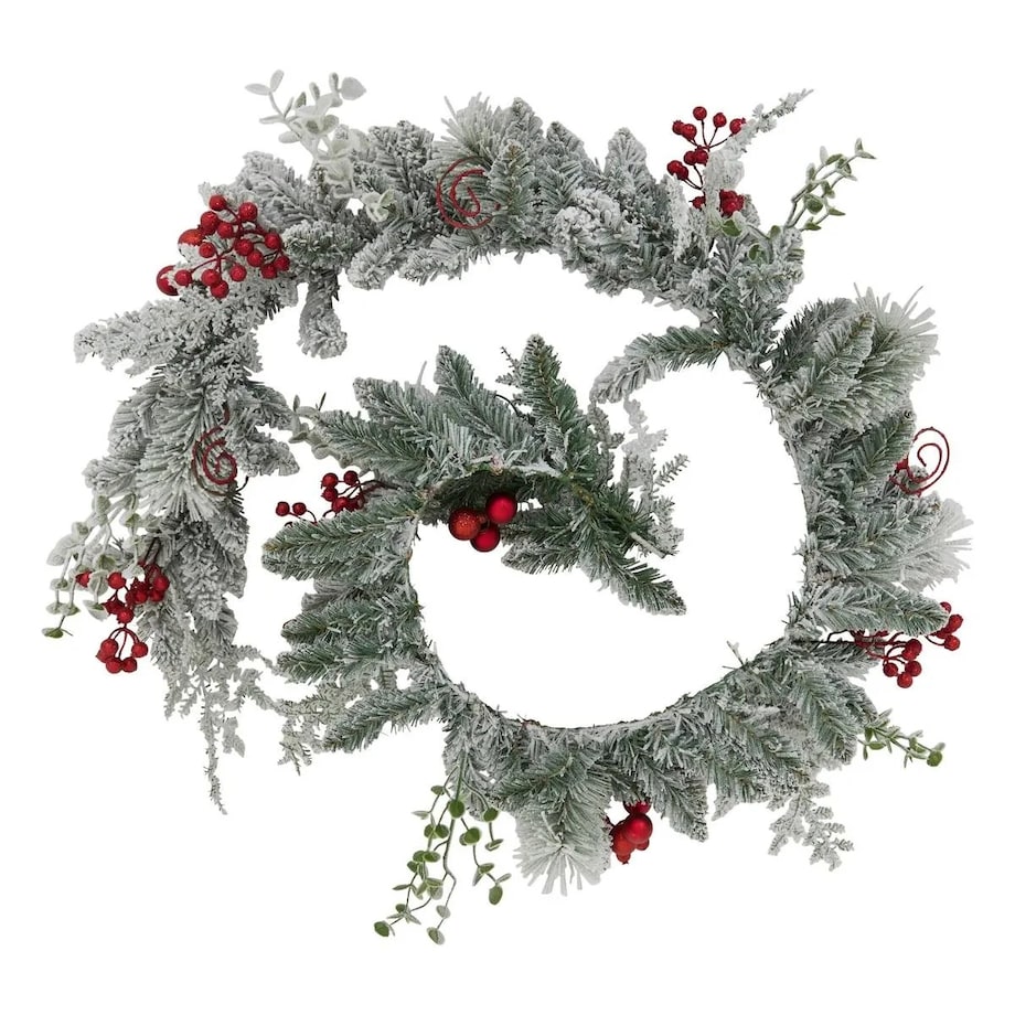 Girlanda świąteczna, szroniona 180 cm