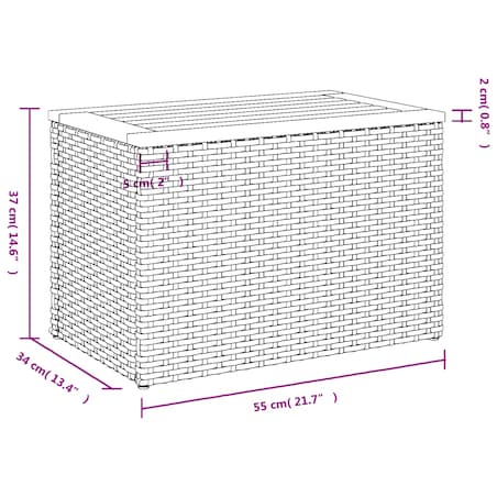 vidaXL Stoliki ogrodowe, 2 szt, czarne, 55x34x37cm, rattan PE i drewno