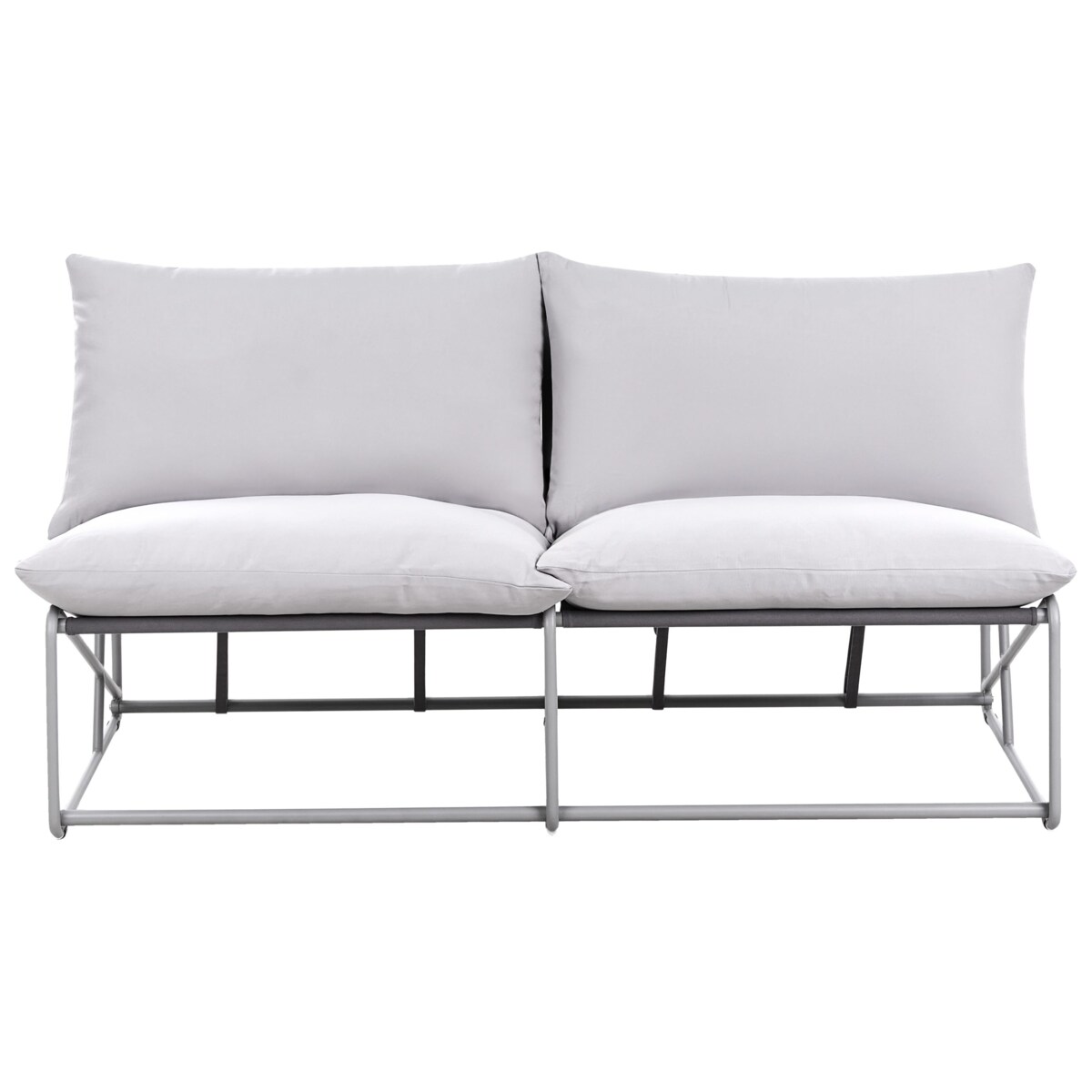 Sofa ogrodowa dla 2 osób PICO Metal Szary