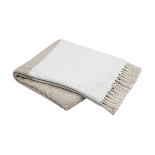 Koc bawełniany GENEVE z frędzlami, 125 x 150 cm