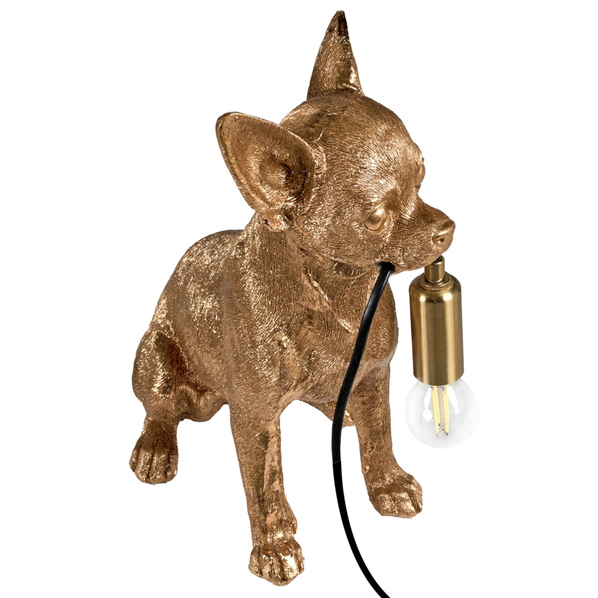 Lampa stołowa Pies ROCCO Złoty