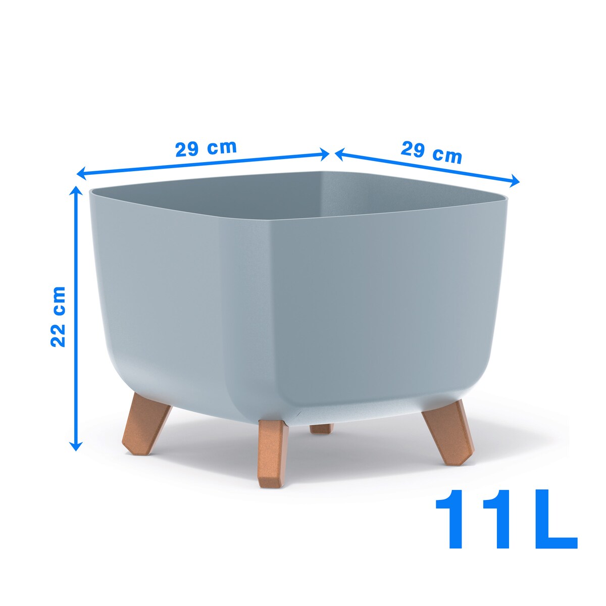 Doniczka Donica Ogrodowa 29 Cm Na Nóżkach Dekoracyjna Szara