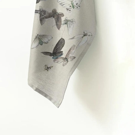 Lniany ręcznik kuchenny - motyle