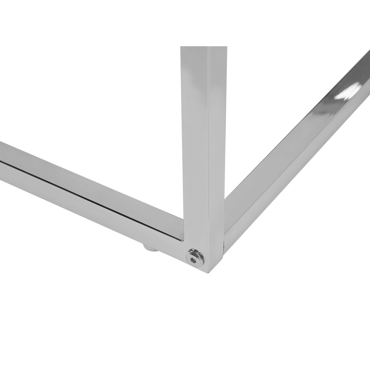 Zestaw 2 stolików kawowych BREA Szkło hartowane Biały