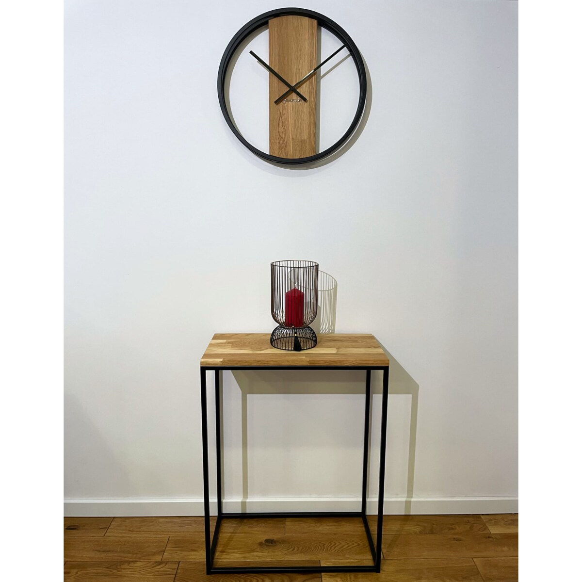 Konsola loftowa czarna 60x80x30cm pojedyncza