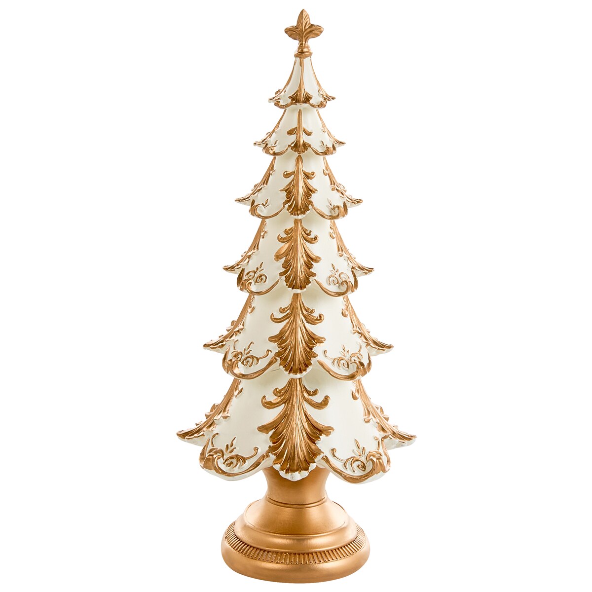 Zestaw 2 dekoracji świątecznych HEISKA 30/42 cm Choinka Złoty