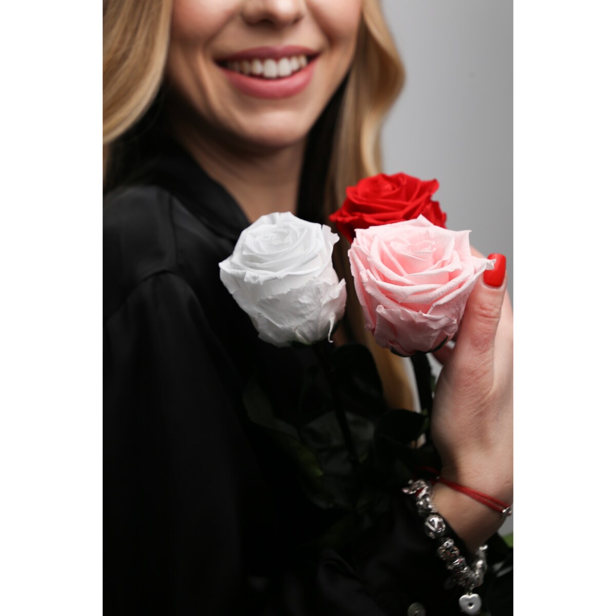 Mega Box 20 sztuk - Wieczna Róża |czerwona| stabilizowana| wysokość 50cm