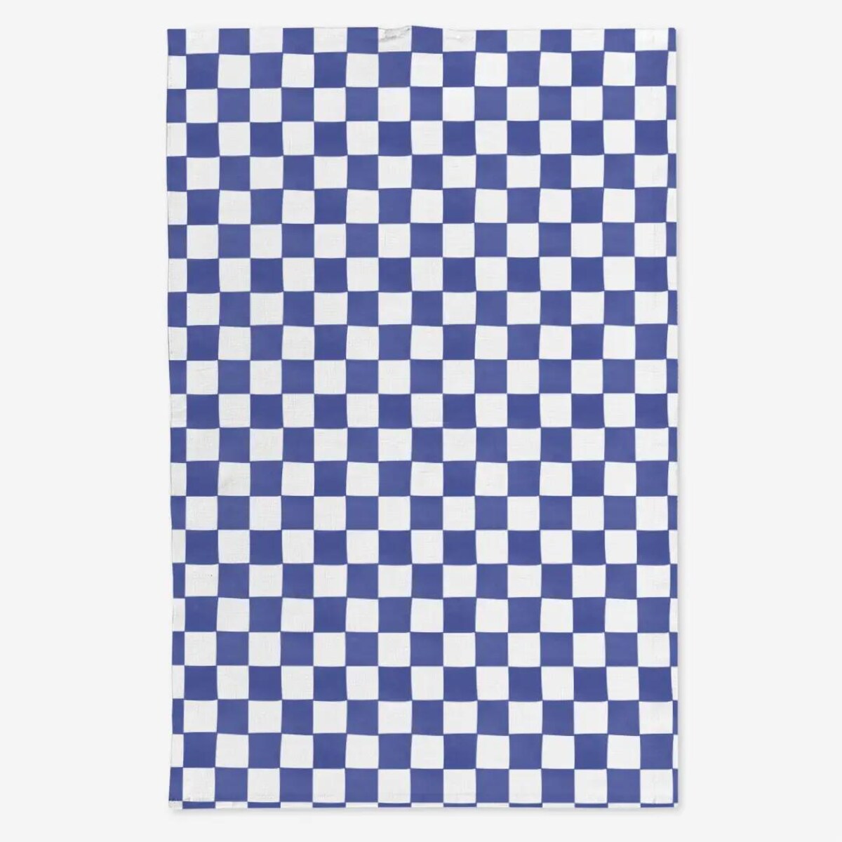 Lniany ręcznik kuchenny - niebieska krata