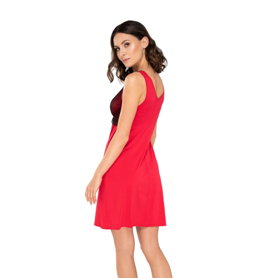 Koszulka Valerie Czerwono-Czarna Czerwono-Czarny, L