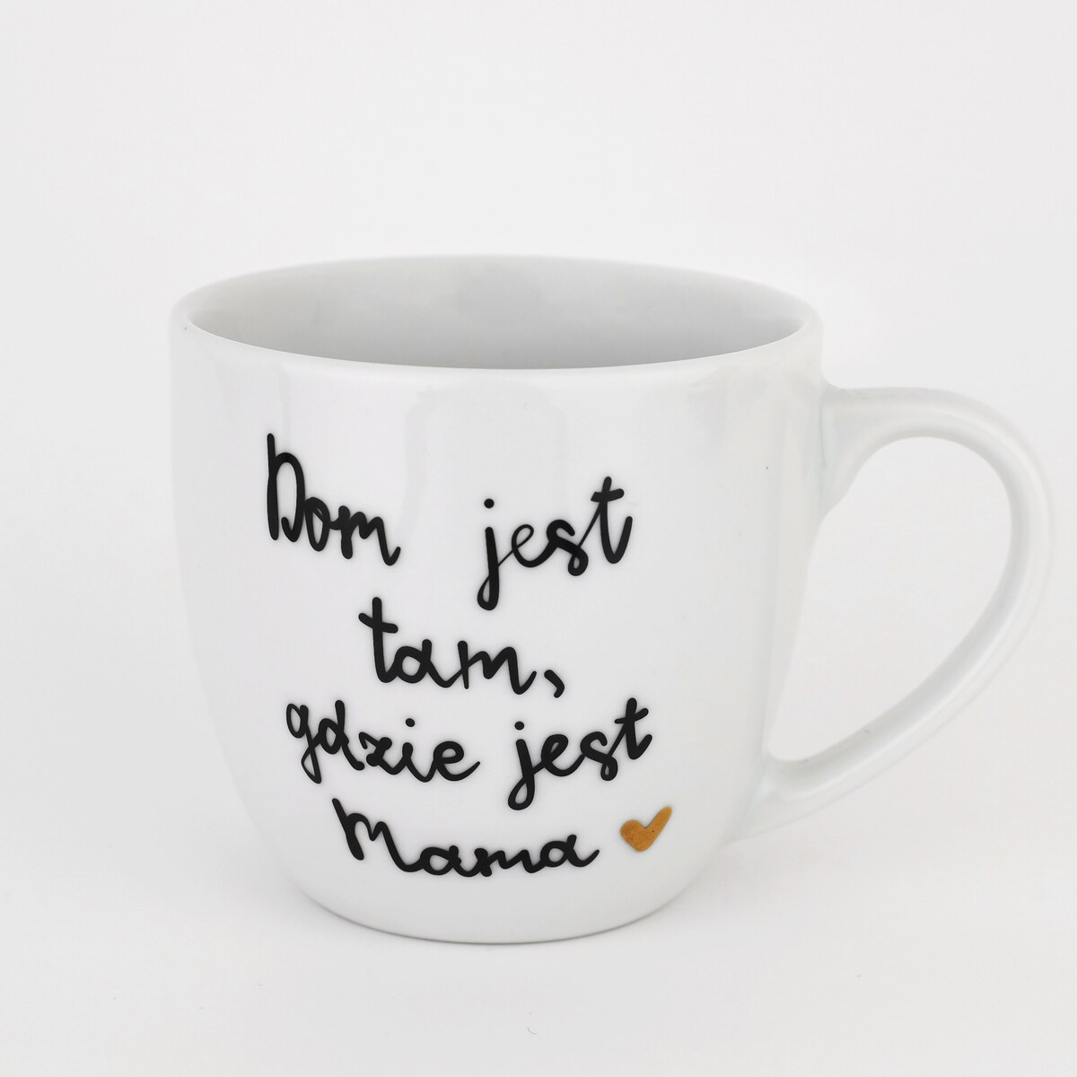 Kubek 300 ml - Dom jest tam, gdzie jest mama ZŁOTE SERCE