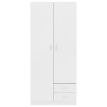 vidaXL Szafa, biała, 80x52x180 cm, materiał drewnopochodny