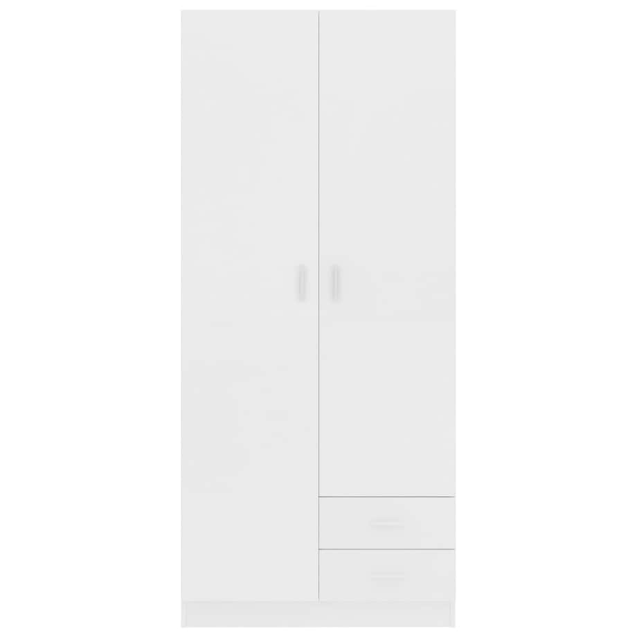 vidaXL Szafa, biała, 80x52x180 cm, materiał drewnopochodny